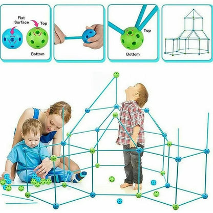 Tent Play Construction Fort Building Kit Toy busy kiddie