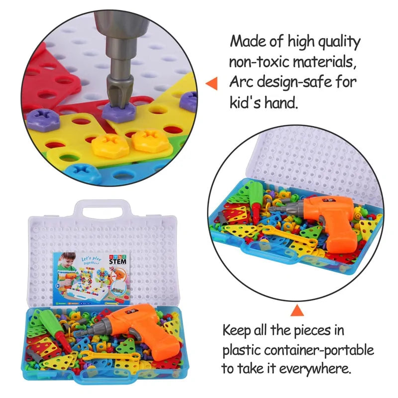 3D Mosaic Puzzle Building Bricks busy kiddie