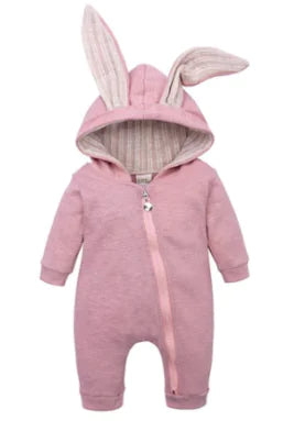 Rabbit Ear Hooded Baby Rompers busy kiddie