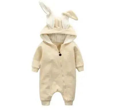 Rabbit Ear Hooded Baby Rompers busy kiddie