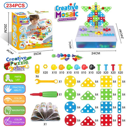 3D Mosaic Puzzle Building Bricks busy kiddie