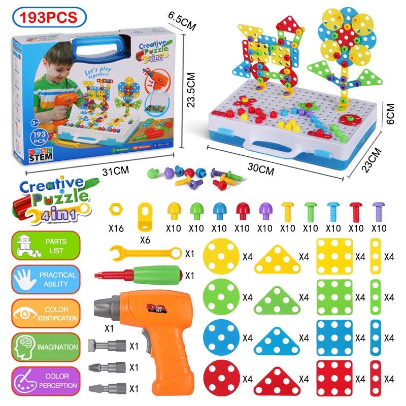 3D Mosaic Puzzle Building Bricks busy kiddie