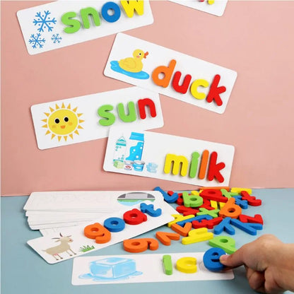 1 Set Wooden Number Alphabet Learning Cards busy kiddie