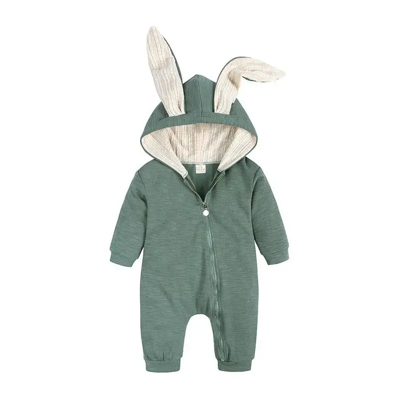 Rabbit Ear Hooded Baby Rompers busy kiddie