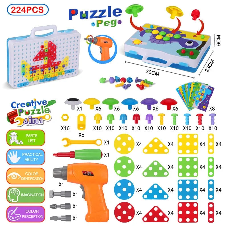 3D Mosaic Puzzle Building Bricks busy kiddie