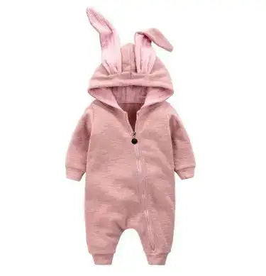 Rabbit Ear Hooded Baby Rompers busy kiddie