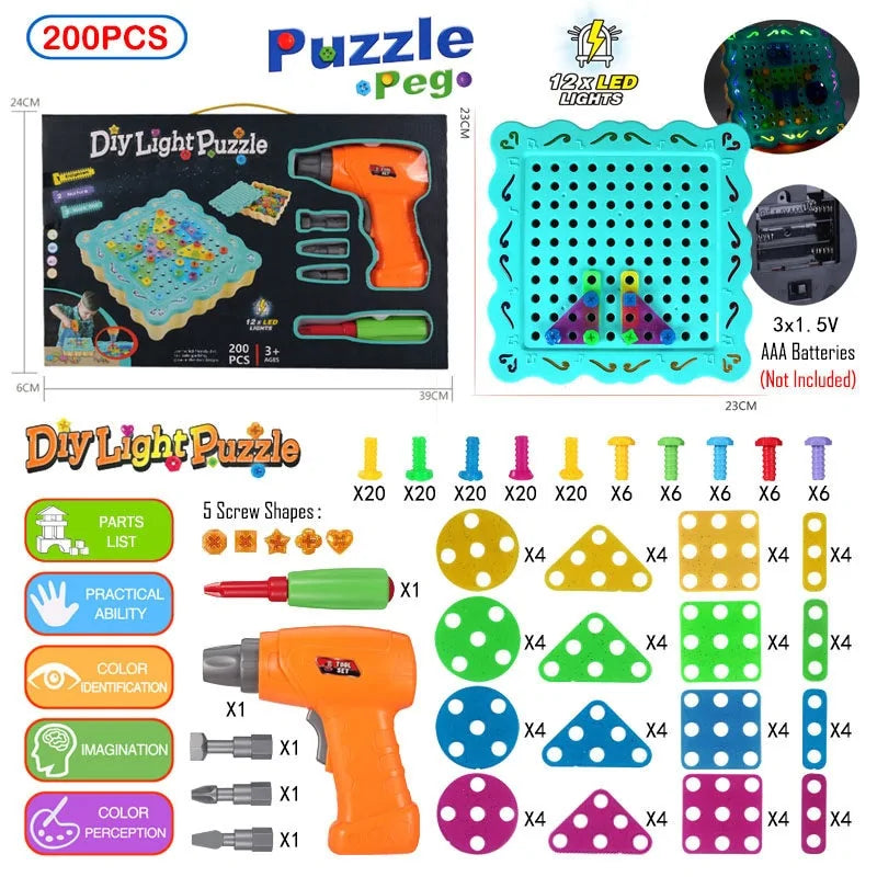 3D Mosaic Puzzle Building Bricks busy kiddie