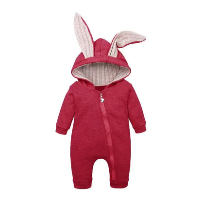 Rabbit Ear Hooded Baby Rompers busy kiddie