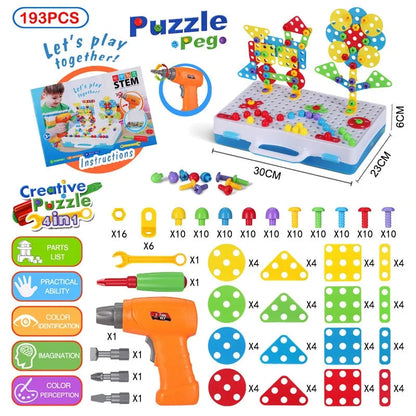 3D Mosaic Puzzle Building Bricks busy kiddie