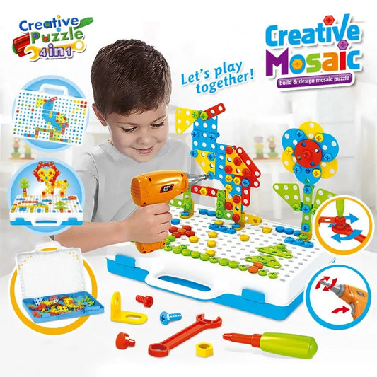 3D Mosaic Puzzle Building Bricks busy kiddie