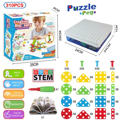 3D Mosaic Puzzle Building Bricks busy kiddie