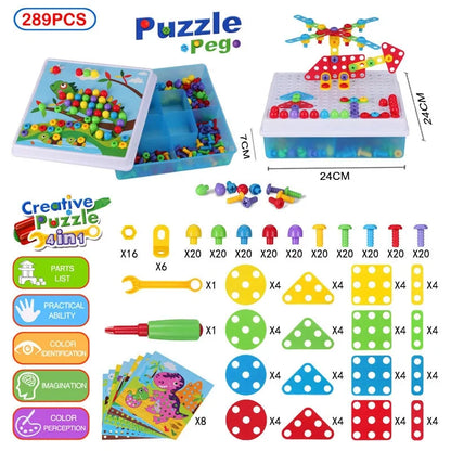 3D Mosaic Puzzle Building Bricks busy kiddie